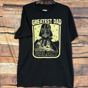 NWT Star Wars Darth Vader Greatest Dad in Galaxy T Shirt Mens L Black New Tag